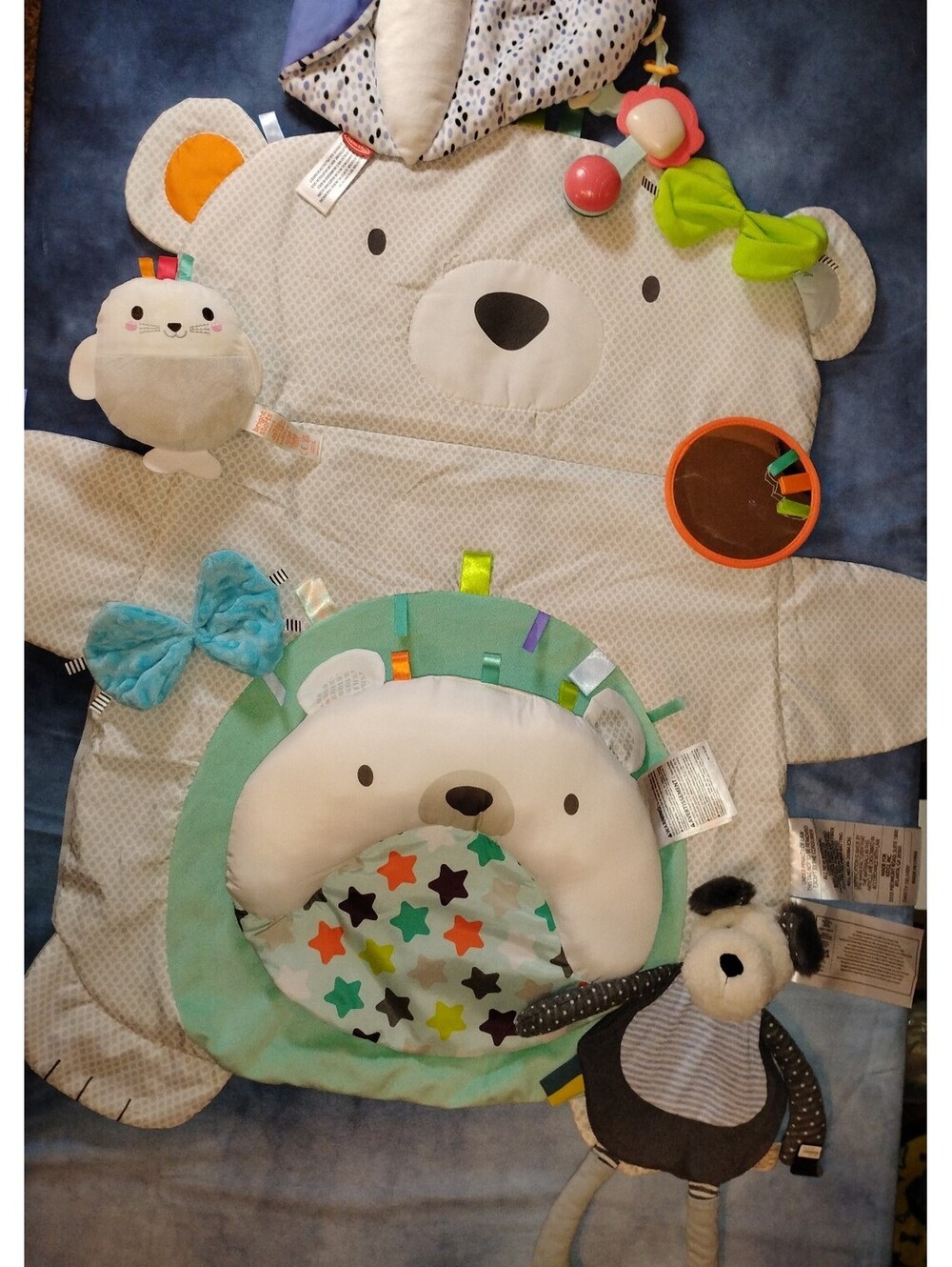 Baby Playmat with Plush Toys and Pillow